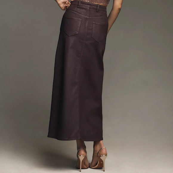 Anthropologie The Madi Front-Slit Denim Skirt by Pilcro - Picture 10 of 12